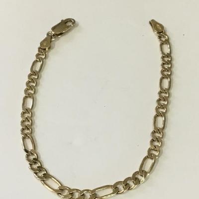 Gold tone 925 sterling silver Italy bracelet