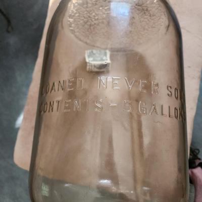 Vintage Charles E. Hires Co Philadelphia PA Purock Owen Illinois Water Jug Carboy w Wooden Crate