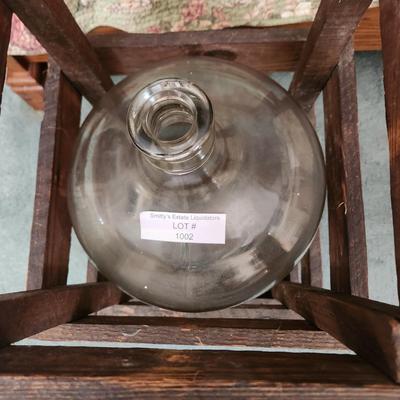 Vintage Charles E. Hires Co Philadelphia PA Purock Owen Illinois Water Jug Carboy w Wooden Crate