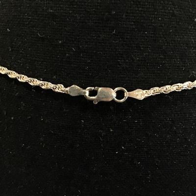 Silver 925 made in Italy chain and pendant with pink quartz