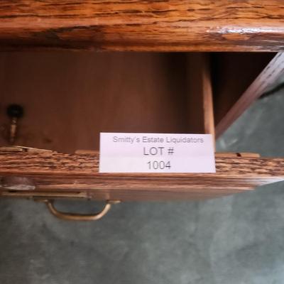 2 Oak 2 Drawer Side Table File Cabinet 16x17x28
