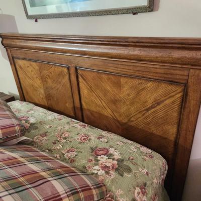 Solid Wood Queen Bed Headboard Footboard Siderails