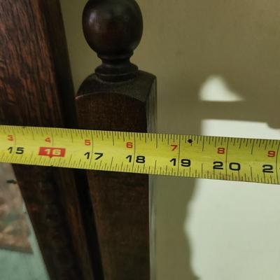 Tiger Oak Cheval Mirror Beveled Mirror