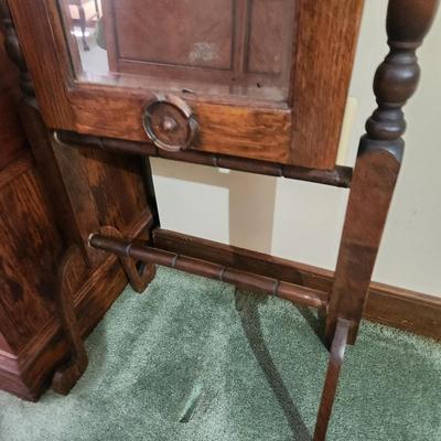 Tiger Oak Cheval Mirror Beveled Mirror