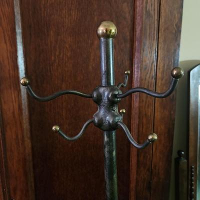 Vintage Heavy Metal Coat Hat Stand