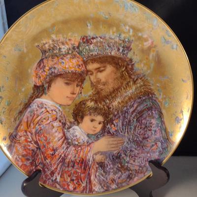 Collection of Edna Hibel Plates- Boxes Included- Four Pieces