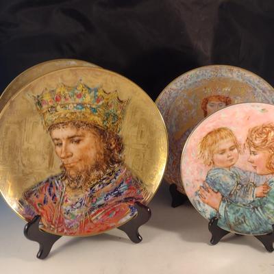 Collection of Edna Hibel Plates- Boxes Included- Four Pieces