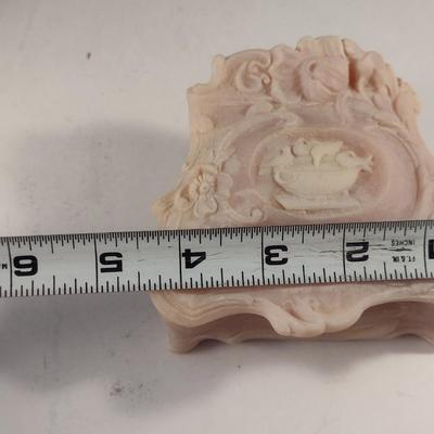 Incolay Stone Dresser Set- Trinket Dish, Jewelry Box, and Vase