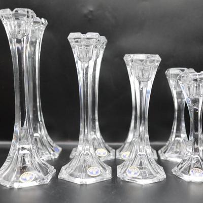 Bohemia Czech Republic Lead Crystal Candleholders (8)