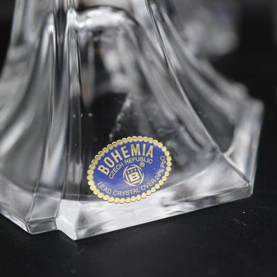 Bohemia Czech Republic Lead Crystal Candleholders (8)