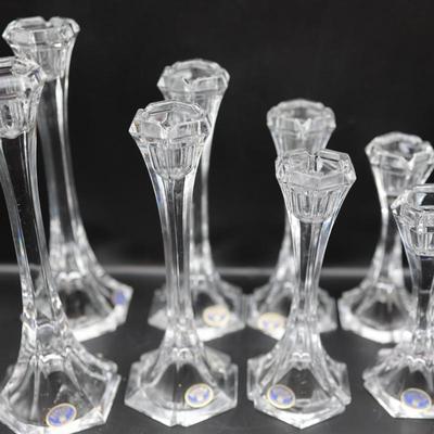 Bohemia Czech Republic Lead Crystal Candleholders (8)