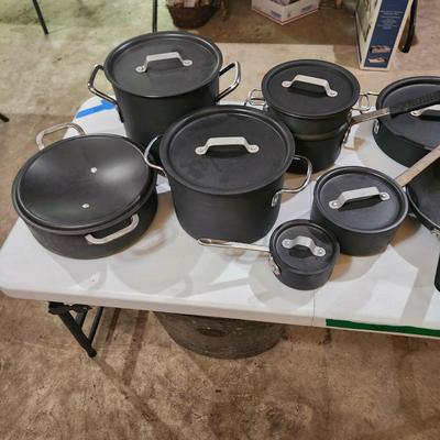 Lot of 9 Calphalon Pots and Pans
