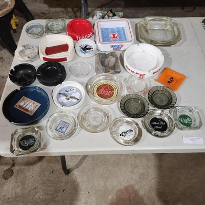 Large Lot of Vintage Ashtrays Playboy, Johnnie Walker,Tennet's Lager , Tuborg, Cheers , Clyde's