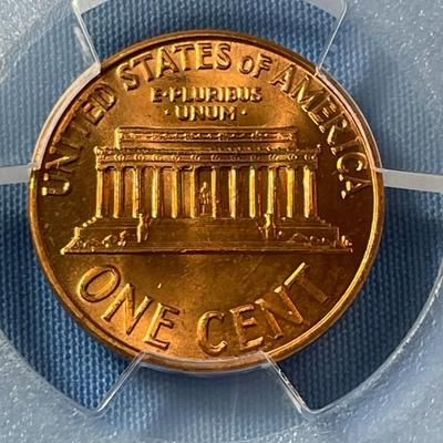 PCGS CERTIFIED 1960-P MS67 RED GRADED LARGE DATE LINCOLN CENT AS PICTURED.