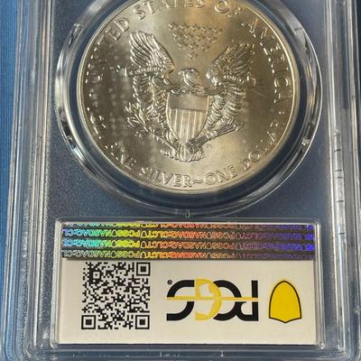 PCGS CERTIFIED 2013-W MS70 GRADED SILVER EAGLE DOLLAR WEST POINT MINT EDITION .999 SILVER AS PICTURED. (COIN #548).