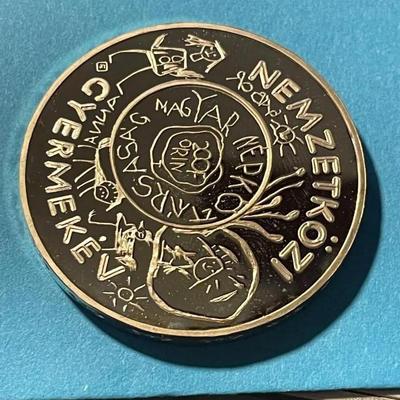 1979 HUNGARY 200 FORINT Silver Proof UNICEF Year of the Child Drawings Coin.
