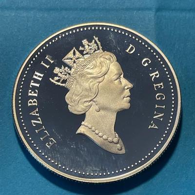 1992 Canada Proof Commemorative Stagecoach Silver Dollar Coin as Pictured.