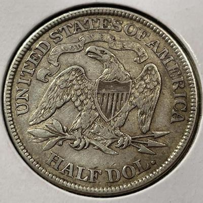1874 w/Arrows EF Condition Liberty Seated Silver Half Dollar as Pictured.