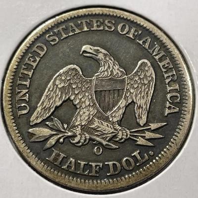 1855-O w/Arrows VF/EF Condition Liberty Seated Silver Half Dollar as Pictured.
