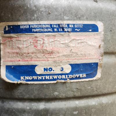 2 Galvanized Cans No. 3 Dover Parkersburg , Ice Bucket