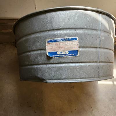 2 Galvanized Cans No. 3 Dover Parkersburg , Ice Bucket