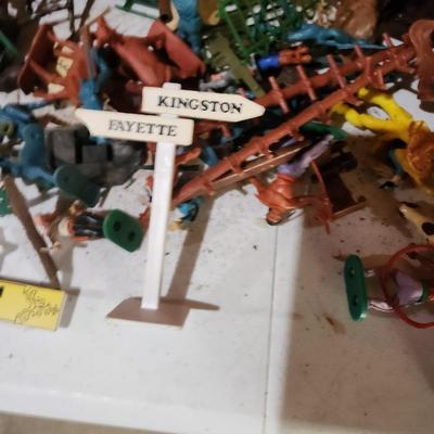 Sears Fort Apache Lot and other Toy Cowboys and Indians and Possible Other Plastic Toy