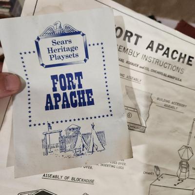 Sears Fort Apache Lot and other Toy Cowboys and Indians and Possible Other Plastic Toy