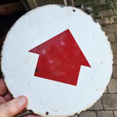 7 Heavy Metal Enamel Arrow Signs
