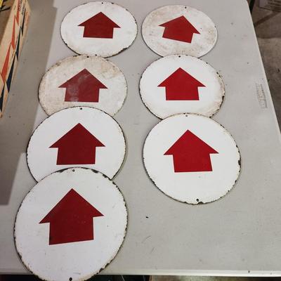 7 Heavy Metal Enamel Arrow Signs