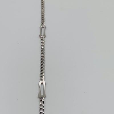 LOT 34: Italian White Gold 14K Ankle Bracelet 10", 6.44g tw