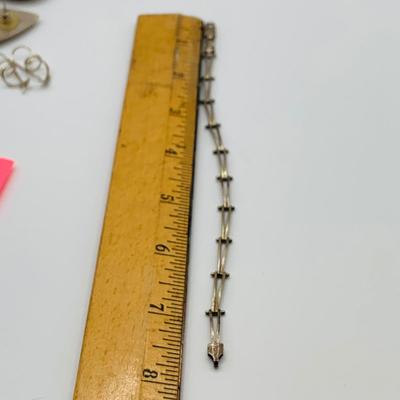 LOT 36: Sterling Silver Earrings and Bracelet