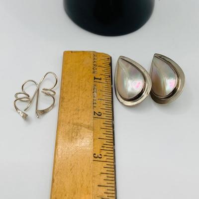 LOT 36: Sterling Silver Earrings and Bracelet