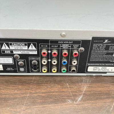 LOT 296: Zenith DVD Recorder / Video Cassette Recorder Model ZRY-316