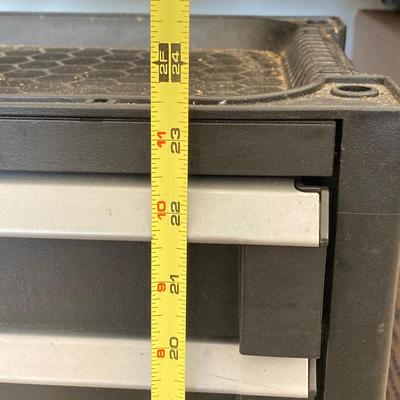 LOT 297: Rolling Keter 5 Drawer Tool Chest Set with Contents