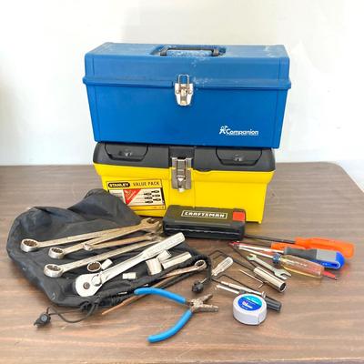 LOT 53: Assorted Craftsman Tools and Two Toolboxes with Contents