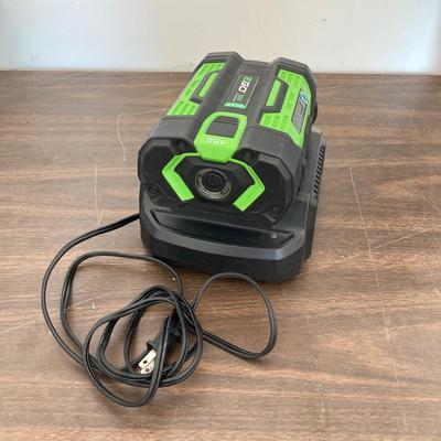 LOT 54: Pair of Power Blowers - Greenworks Pro, Model LB6500 with Two Batteries and One Power Charger