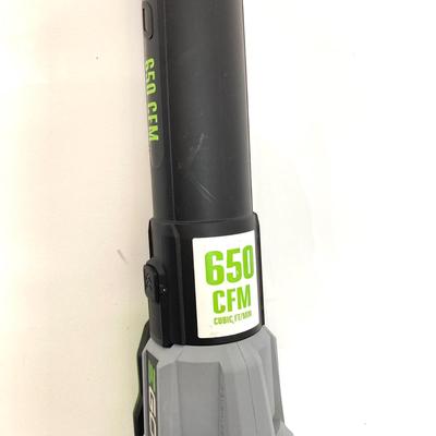 LOT 54: Pair of Power Blowers - Greenworks Pro, Model LB6500 with Two Batteries and One Power Charger