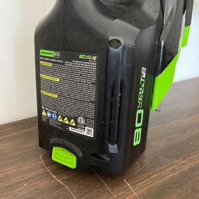 LOT 54: Pair of Power Blowers - Greenworks Pro, Model LB6500 with Two Batteries and One Power Charger