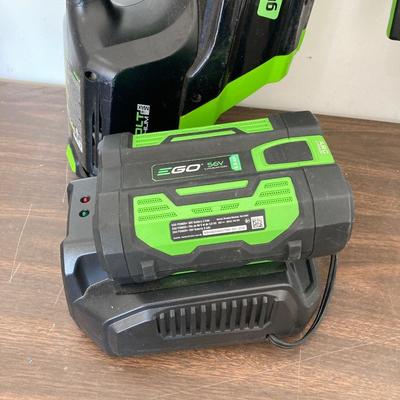 LOT 54: Pair of Power Blowers - Greenworks Pro, Model LB6500 with Two Batteries and One Power Charger