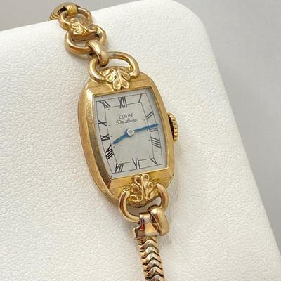 LOT 55: Watch Collection - Elgin DeLuxe 10K Gold Filled, Gruen and Admark Swiss
