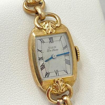 LOT 55: Watch Collection - Elgin DeLuxe 10K Gold Filled, Gruen and Admark Swiss