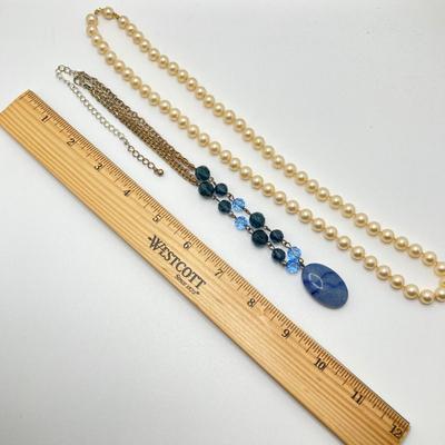 LOT 60: Fashion Jewelry - Faux Pearl Necklaces, Earrings and More
