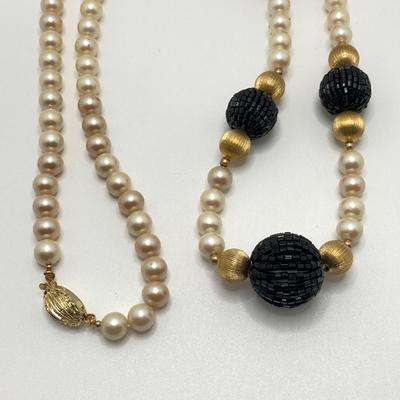 LOT 60: Fashion Jewelry - Faux Pearl Necklaces, Earrings and More