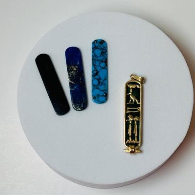 LOT 61: Interchangeable Egyptian Cartouche Hieroglyphics Pendant