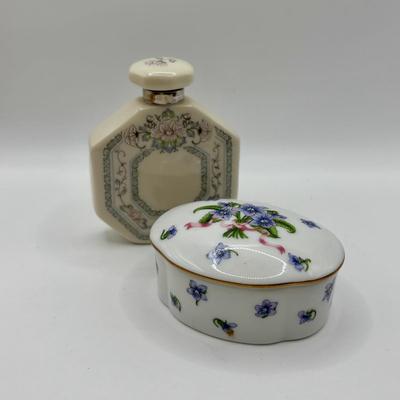 LOT 63: Lenox Perfume Bottle & Collector Society Trinket Box, Vintage Decorative Egg w/Golden Gates & Just the Right Shoe...