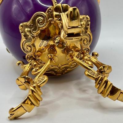 LOT 63: Lenox Perfume Bottle & Collector Society Trinket Box, Vintage Decorative Egg w/Golden Gates & Just the Right Shoe...