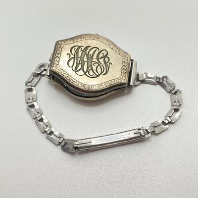 LOT 66: Vintage Elgin 14K Gold Filled Monogrammed Watch