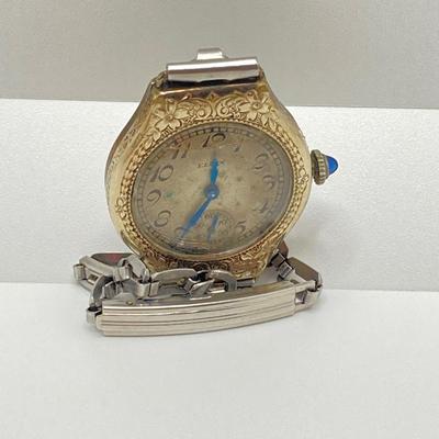 LOT 66: Vintage Elgin 14K Gold Filled Monogrammed Watch