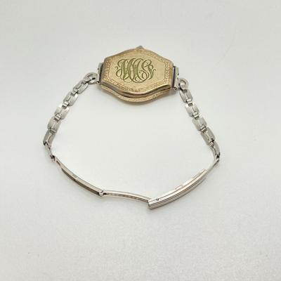 LOT 66: Vintage Elgin 14K Gold Filled Monogrammed Watch