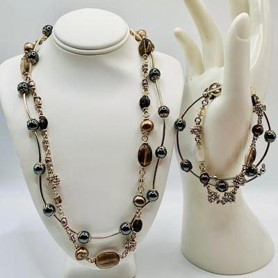 LOT 72: Two Fashion Jewelry Necklaces and Matching Bracelets